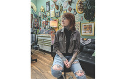 Local tattoo artist, Jess Hubbard, in her studio Red Clover Tattoos in Gatineau. Photo: Courtesy