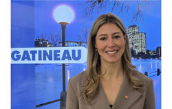 Gatineau Mayor Maude Marquis-Bissonnette outlined her top priorities for the new council term on January 19, focusing on housing affordability, homelessness, economic development, and key projects in Aylmer, including the tramway, refrigerated rink, and new library. Photo: Tashi Farmilo