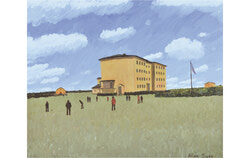 A free online book by curator Gerald McMaster examines how Indigenous artists have borne witness to the residential school system and its lasting legacy, through 70 works that include Allen Sapp's 1988 painting Recess at Onion Lake School. Photo; Courtesy of The Canadian Art Institute (CAI)
